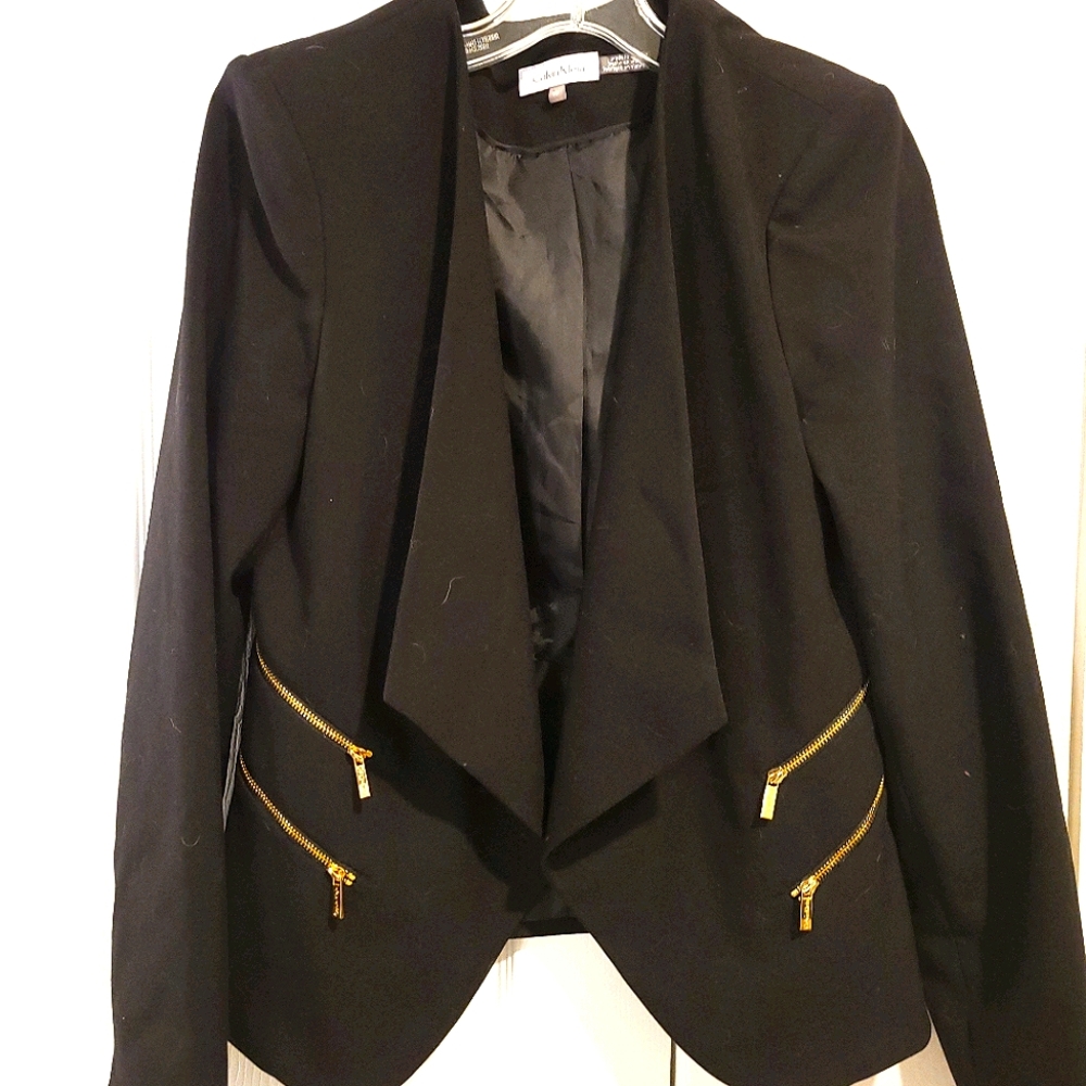 Calvin Klein Blazer black gold zipper